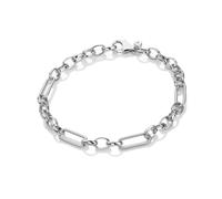 Hot Diamonds x Tasha Ghouri Sterling Silver HD X TG Statement Link Bracelet DL682 - Sterling Silver / Diamond / Rhodium Plated