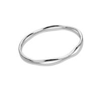 Hot Diamonds x Tasha Ghouri Sterling Silver HD X TG Wave Bangle DC201 - Timeless Design | - Sterling Silver / Diamond / Rhodium Plated