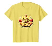 Hot Diggity Dog: Spicy Sausage Lover's Delight T-Shirt, Kids, Lemon, 6 Years