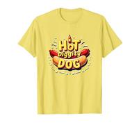 Hot Diggity Dog: Spicy Sausage Lover's Delight T-Shirt, Men, Lemon, XL