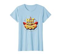 Hot Diggity Dog: Spicy Sausage Lover's Delight T-Shirt, Women, Baby Blue, XXL