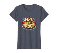 Hot Diggity Dog: Spicy Sausage Lover's Delight T-Shirt, Women, Heather Blue, 3XL