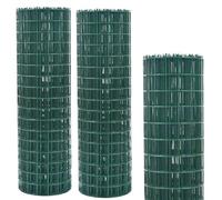 Hot Dipped Galvanised Wire Fence 90CM X 25M(3FTX82FT) PVC Coated Wire Fencing Roll 4in X 3in Hole Size Garden Mesh Netting, Decorative Fence for Outdoor Vegetables Fruits Plants Animals Enclosure