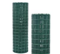 Hot Dipped Galvanised Wire Mesh Roll 90CMX10M(3FT X 33FT), PVC Coated Wire Fencing 4in X 3in Hole Size Garden Netting Fencing, Decorative Fence for Garden Outdoor Vegetables Fruits Plants Pet, Green