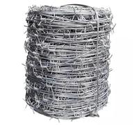 Hot-Dipped Galvanized Barbed Wire Fence 140m - Durable Barbed Wire for Gardens Patios Balconies Courtyards DIY Projects Baseball Bat Reinforcement