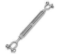 Hot Dipped Galvanized Steel Jaw and Jaw Turnbuckle - Heavy Duty Turnbuckle, 3/8" Threaded Diameter x 12in,3500 lbs Working Load Limit - Durable,Weather Resistant