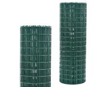 Hot Dipped Galvanized Wire Fence 90CM X 10M (3FTX33FT) Green PVC Coated Wire Fencing 100mm x 75mm (4"x 3") Hole Size 2mm (0.08") Wire Diameter Garden Fencing Roll Rust-Proof and Corrosion Protection