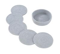 Hot Dishes Trivets, Thick Heat Resistant Large Coaster Cotton Round Woven Placemats for Kitchen Countertops Table Home
