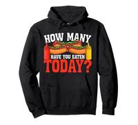 Hot Dog Adult How Many Have You Eaten Today? Pullover Hoodie