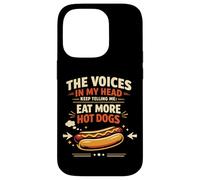 Hot Dog Adult The Voices In My Head Keep Telling Me: Eat Case for iPhone 14 Pro