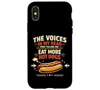 Hot Dog Adult The Voices In My Head Keep Telling Me: Eat Case for iPhone X/XS