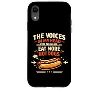 Hot Dog Adult The Voices In My Head Keep Telling Me: Eat Case for iPhone XR