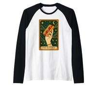 Hot Dog Bun Lover Foodie Food Lover The Hot Dog Tarot Card Raglan Baseball Tee