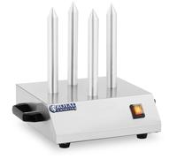 Hot Dog Bun Toaster 4 Skewers - Hot Dog Makers by Royal Catering Silver