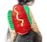 Hot Dog Costume for Pets,Burger Pet Costume Dog Clothes for Winter - Multi-Functional Cute Food Dog Coat Cosplay Accessories for Photo Props, Theme Parties