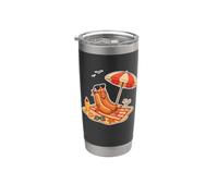 Hot-Dog Dachshund Beach Summer Cartoon Vacation Fun Stainless Steel Insulated Tumbler