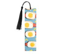 Hot Dog Egg Pattern Printed Metal Bookmarks S - Black Lightweight Aluminium Book Marker for Books, Journals & Gifts, Ideal Book Lovers, Holiday Decor & Crafts