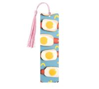 Hot Dog Egg Pattern Printed Metal Bookmarks S - Pink Lightweight Aluminium Book Marker for Books, Journals & Gifts, Ideal Book Lovers, Holiday Decor & Crafts