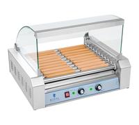 Hot Dog Grill 11 Rollers Stainless Steel - Roller Grills by Royal Catering Silver