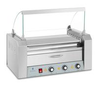 Hot Dog Grill 7 Rollers Warming Drawer Stainless Steel - Roller Grills by Royal Catering Silver