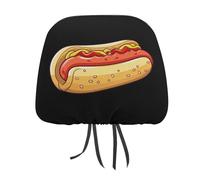 Hot Dog Headrest Covers Printed Car Seat Head Rest Protector Universal Auto Accessories 1 PCS