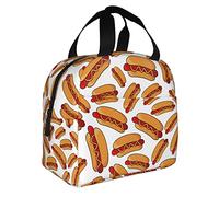 Hot Dog Insulated Lunch Bag for Men Women Reusable Lunch Box Container Waterproof Portable Cooler Thermal Tote Bag for Work Office Picnic Beach Travel, 4, One size