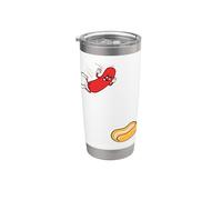 Hot Dog Jumping Into Bun Retro Summer BBQ Grill 4th July Stainless Steel Insulated Tumbler