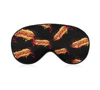 Hot Dog Ketchup Mustard Blackout Sleep Mask for Side Sleeper Soft Covers for Travel Essentials Nap