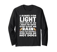Hot Dog Lover God Gave Me Hot Dogs Long Sleeve T-Shirt