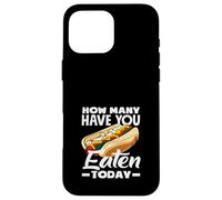 Hot Dog Lover How Many Have You Eaten Today Case for iPhone 16 Pro Max