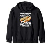 Hot Dog Lover How Many Have You Eaten Today Zip Hoodie