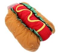 Hot Dog Pet Costume with Easy, Elastic Neck Xs | Polyester Build, for Dog and Cat, Halloween or Christmas Dress, Fashionable Hot Dog Shape
