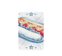 Hot Dog Retro American Diner Aesthetic Car Air Fresheners 4 Pcs Hanging Scented Cards Fragrance Scented Cards For Car Aromatherapy Tablets