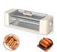 Hot Dog Roller Machine, 500W Mini Grilled Sausage Maker For Breakfast Sausages - Multi-Function Barbecue Hot Dogs, Roast Sausage Machine