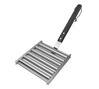 Hot Dog Roller - Sausage Grill Rack with Wooden Handle | 5 Sausage Capacity, Portable Stainless Steel Barbecue Tools for Home Food Outdoor Kitchen Outdoor