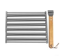 Hot Dog Roller Stainless Steel Sausage Roller Grill Rack Removable Hot Dog Steamer Holder for Camping Barbecue Accessories(18 * 24 * 4cm)