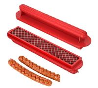 Hot Dog Slicer, Hot Dogs Cutter Tool Sausage Slicers for BBQ, 29.5cm Stainless Steel & ABS, Portable Slot Dog Cutter Tool for Grilling, S-piral Grilling Tool for BBQ