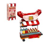 Hot Dog Stall Building Brocks Set - City Street Market Building Bricks Kit, Creative Scene Building Blocks, STEM Educational Toys, Birthday for Kids Ages 8+(103PCS)