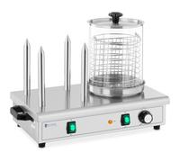 Hot Dog Steamer 550 W Royal Catering 4 Toasting Rods - Hot Dog Makers by Silver