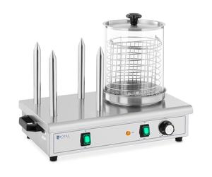 Hot Dog Steamer 550 W Royal Catering 4 Toasting Rods - Hot Dog Makers by Silver