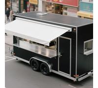 Hot Dog Vending Cart Durable Food Cart with Wheels for Business, Versatile Food Truck for Various Locations