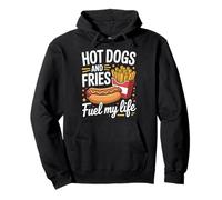 Hot Dogs And Fries Fuel My Life Retro Pullover Hoodie