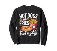 Hot Dogs And Fries Fuel My Life Retro Sweatshirt
