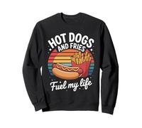 Hot Dogs And Fries Fuel My Life Retro Sweatshirt