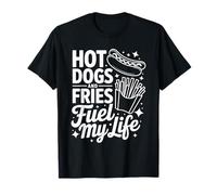 Hot Dogs and Fries Fuel My Life Retro T-Shirt