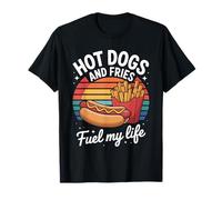 Hot Dogs and Fries Fuel My Life Retro T-Shirt