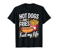 Hot Dogs and Fries Fuel My Life Retro T-Shirt