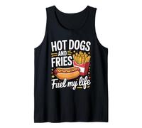 Hot Dogs and Fries Fuel My Life Retro Tank Top