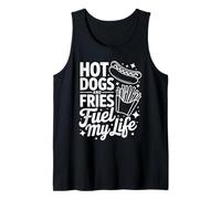 Hot Dogs and Fries Fuel My Life Retro Tank Top