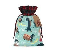 Hot Dogs And Lemonade Print Gift Decor Bags Drawstring Pouches Eco-Friendly Anniversaries Present Packaging